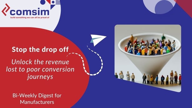 Comsim email banner, stop the drop off, unlock the revenue lost to poor conversion