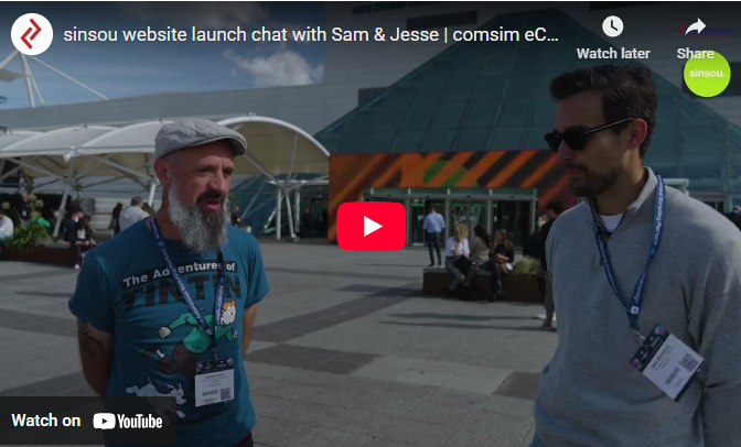 sinsou website launch chat with Sam & Jesse | comsim eCommerce